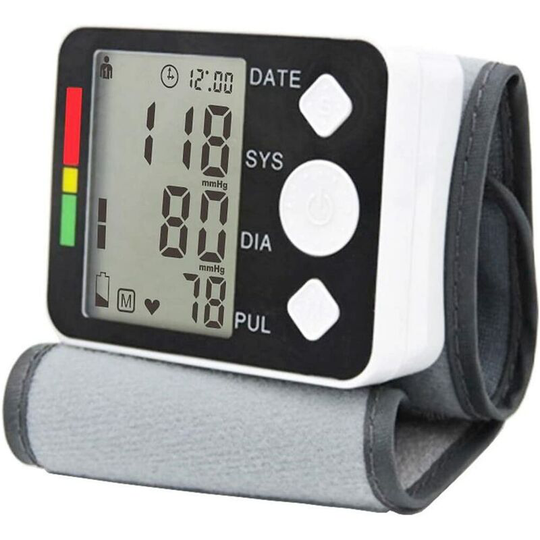 Bearsu - Wrist Blood Pressure Monitor, with Heart Rate Detection, Two User Modes and 90 Memory Entries, lcd Display Sphygmomanometer