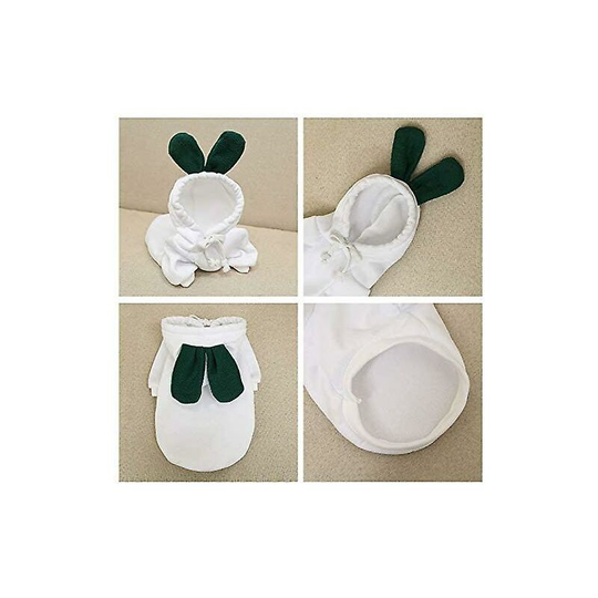 Puppy Clothes Sweater For Puppy Chihuahua Winter Warm Cute Sweatshirt With Fruit Hood Pet Clothing Cat Hoodie Fleece Jacket (white Radish, m)