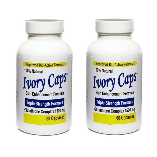 VORY CAPS Glutathione Skin Whitening 1500mg 60 Caps - Pack of 2