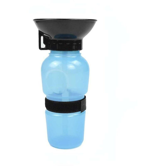 Pet Dog Drinking Water Bottle Sports Squeeze Type Puppy Cat Portable Outdoor Travel Feeding Bowl Drinking Pot Cup Dispenser (Blue)