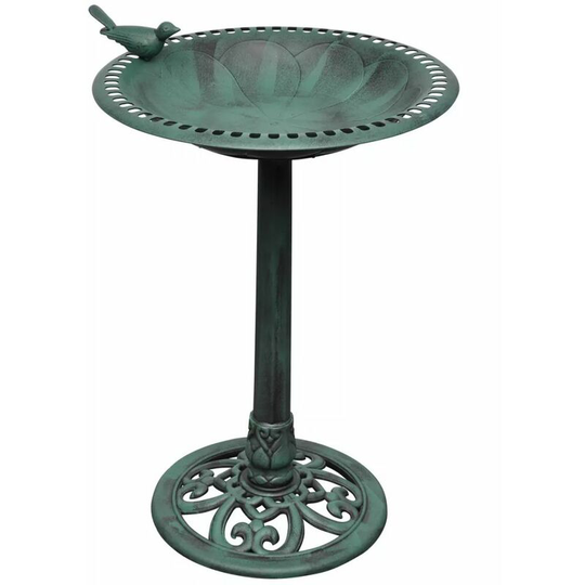 Topdeal - Bird Bath with Decorative Bird VDFF26194_UK