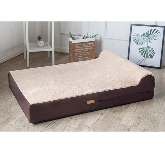 Earhart Pillow in Beige/Dark Brown