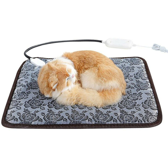 Pet Heated Mat Pet Heated Mat Bite Proof Tube Anti-dirty Mat Bed Blanket Waterproof Electric Bed Mat for Dogs Cats-45 * 45cm