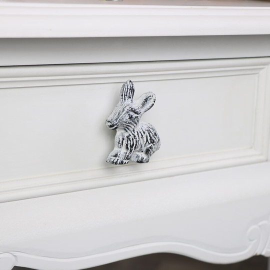 White Rabbit Drawer Knob - White