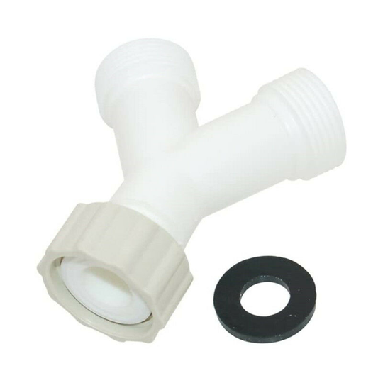 Tinor - 3/4' 2-way branch swivel nut - Plastic connection for 2 3/4' plumbing fixtures (eg washing machine or dishwasher)