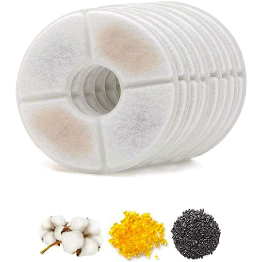 Litzee - Flower Fountain Filters, Filter for Water Fountain, Cat Fountain Filters Replacement Animal Fountain Filters with Resin and Activated Carbon