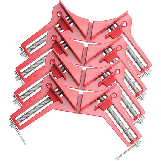 Osqi - Corner Clamps for Woodworking, 4pcs 90 Degree Right Angle Clamp, Adjustable Wood Vice Miter Clamp for Picture Photo Frame Fish Tank Furniture