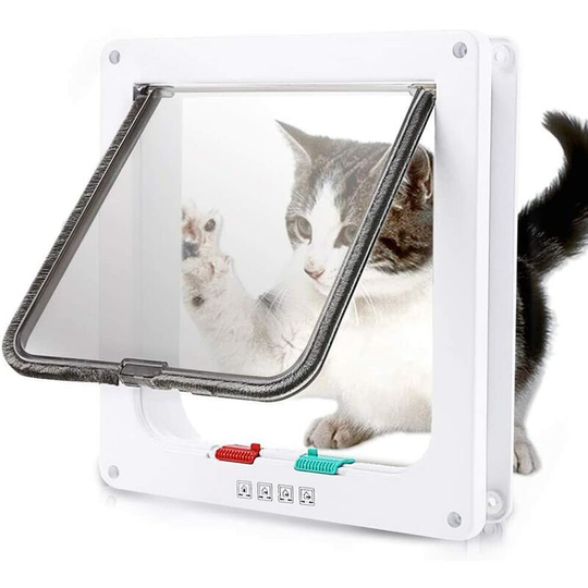 Waterproof Cat Door, Dog Door, for Cat, Small Dog, Easy to Install and Use, S-19.7*19*2cm - Rhafayre