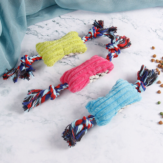 3 pcs pet supplies dog grinding teeth bite resistant corn kernels cotton rope candy vocal plush toy 25cm