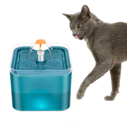 4PCS Cat Water Fountain Sponge Foam Filter Pet Drinking Fountain Accessory Replacement, Cyan&Water Fountain - Cyan&Water Fountain