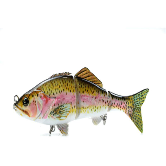 Bionic Fishing Lure Hard Body Sinking Bait 3 Segment Fishing Bass Lure Multi-jointed Fishing Lure Artificial Bait Lifelike Crankbait Hooks Fishing