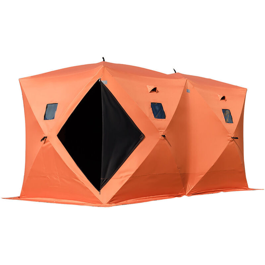 Vevor - 8-Person Ice Fishing Shelter Tent Portable Pop Up House Outdoor Fish Equipment