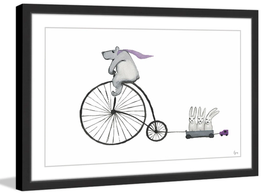 'Family Travels' Framed Watercolour Painting Print