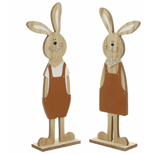 Large rabbit ornaments set of children's room store decoration 43CM high set of two styles wooden 223264