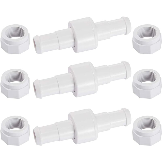 Sun Flowergb - 3 Pack Garden Hose Rotating Connector with 6 D15 End Caps Compatible with Zodiac Polaris 180 280 380 Robot Pool Cleaner, For 280 3900