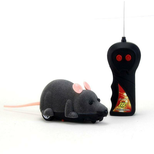 Funny Cat Electric Toy Wireless Remote Control Simulation Mouse With Pink Ear For Cats Pets Playing Toys