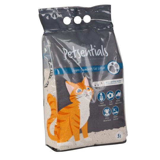 (5L - Active Carbon) Super Clumping Ultra Absorbing Cat Litter