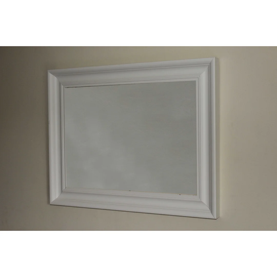 Roma Wood Framed Wall Mounted Accent Mirror in White