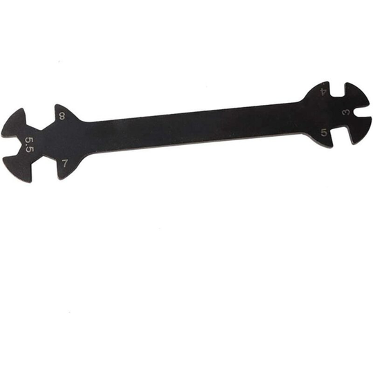 1 Piece 6 in 1 Pull Rod Nut Hand Tool 3 4 5 7 8 5.5 mm Portable Wrench for Tensioner Adjustment (Black)