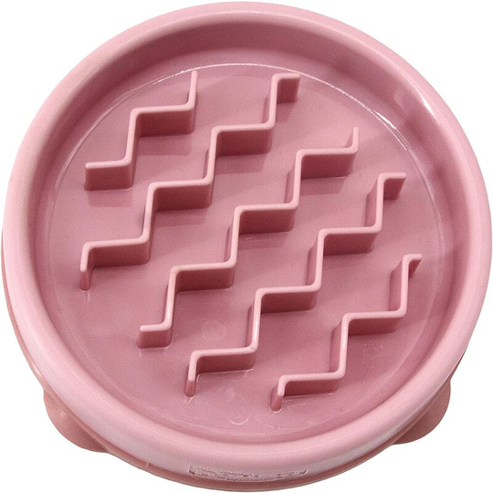 Anti-glutton slow food bowl for dogs - size s/xs - pink