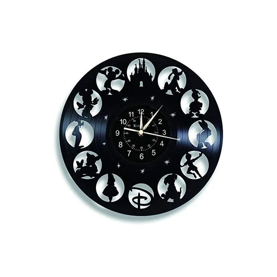 Thsinde - Vinyl Record Wall Clock, Mickey Mouse Paradise Retro Wall Clock, Cartoon Clock Disney Gift Handmade Home Wall Decoration (Without Light)