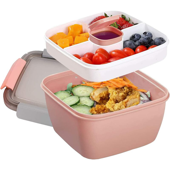 Gift - Bento Lunch Box, Child/Adult Meal Box and Cutlery Box, 1.5L Lunch Box with Compartment, Leak-Proof Bento Boxes, bpa Free, for Picnic, School,