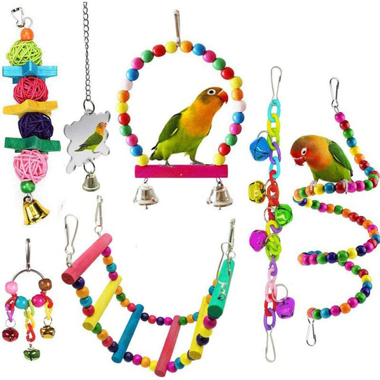 7 bird toys that chew rocking toys
