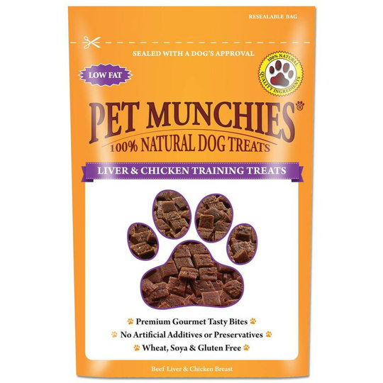 100% Natural Dog Training Treats (50g) (Liver/Chicken) - Liver/Chicken - Pet Munchies