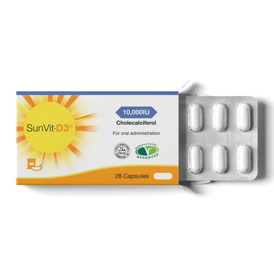 Vitamin D3 10,000IU Capsules - Immune Supplements - Weekly Dose