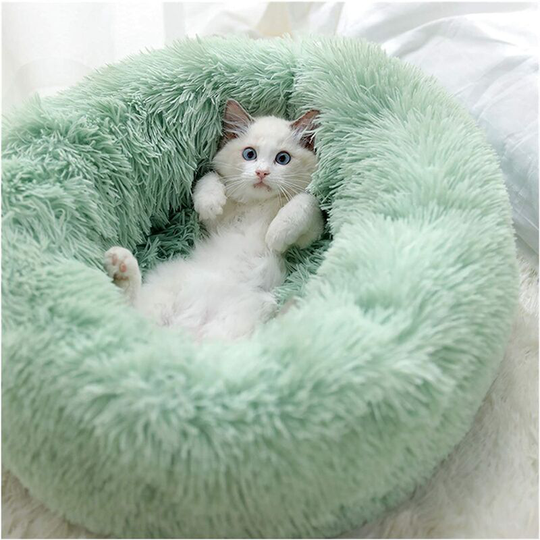 Gdrhvfd - Pet kennel pet kennel round cat winter house winter warm sleeping bag plush super stuffed animal bed super soft cushion kids cat mat a
