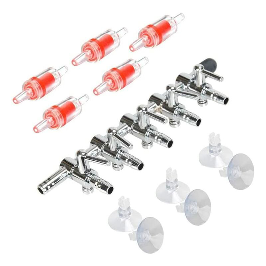 5 Way Aquarium Air Flow Control Lever Valve Distributor Separator Pump Accessories Air Line Tube Pipe Hose Fitting Aquarium Air Pump Accessories