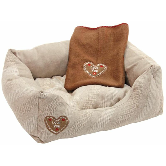 Kerbl - Dog Bed Love You 61x48x18 cm Beige 81262 Beige