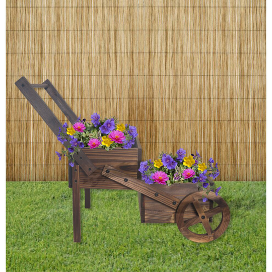 Victorian Wooden Flower Cart Planter