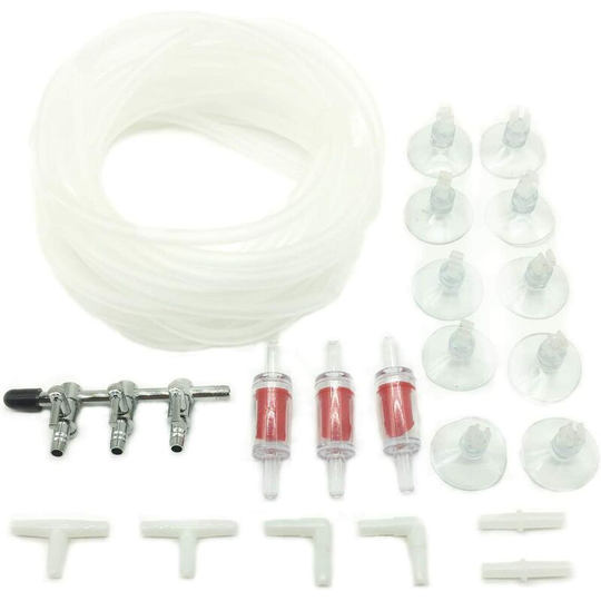 Aquarium Standard Air Pump Accessories, Aquarium Oxygen Air Line Tube Hose, Air Release Stones, Check Valves and Connectors