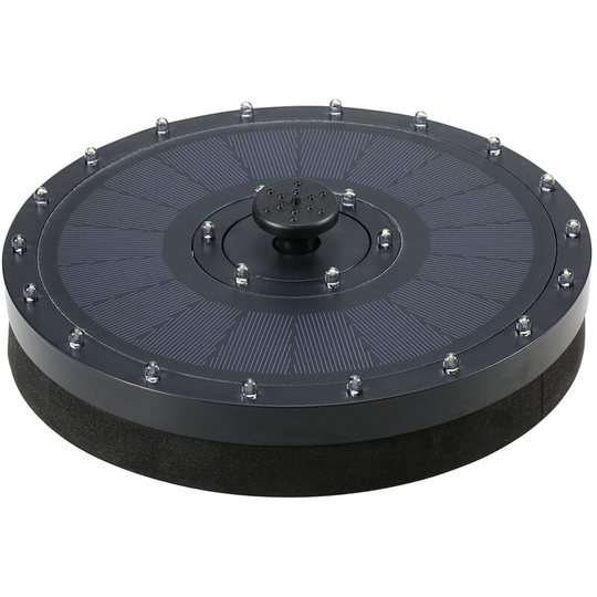 Lifcausal - led Solar Floating Fountain Water Pump with 24LED Light 2000mAh Battery Free Standing Bird Bath with 7 Nozzles for Bird Bath Garden Pond