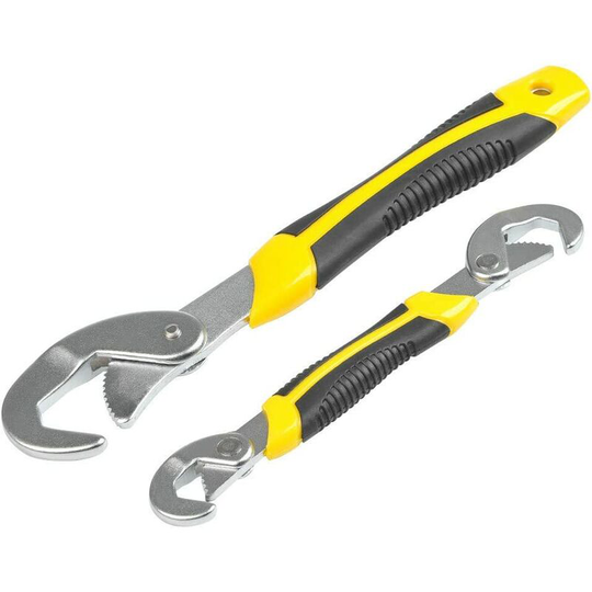 Monly - 2Pcs Universal Combination Spanners Adjustable Wrench Multi-Function Tool Set Automatic Unlocking Set Adjustable 9-32mm