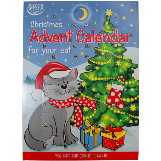 Hatchwells - 24 Day Christmas Yoghurt And Catnip Treat Advent Calendar For Cats [btp] (One Size) (May Vary) - May Vary