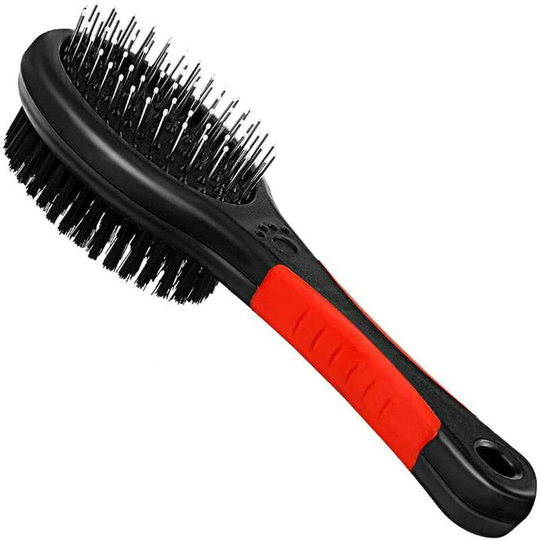 Double-sided dog and cat grooming brush