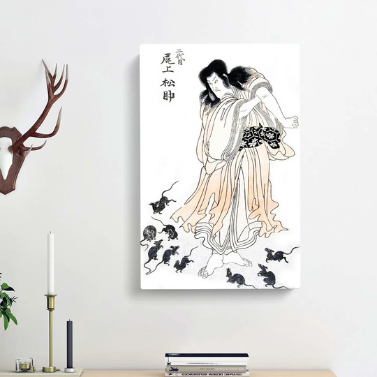 Rats by Utagawa Toyokuni - Wrapped Canvas Painting Pint