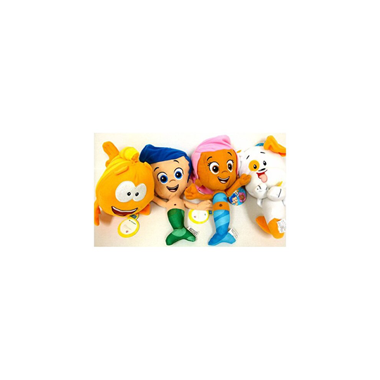 Bubble Guppies Gil Molly and Bubble Puppy and Mr Grouper Medium Plush Doll Set 10