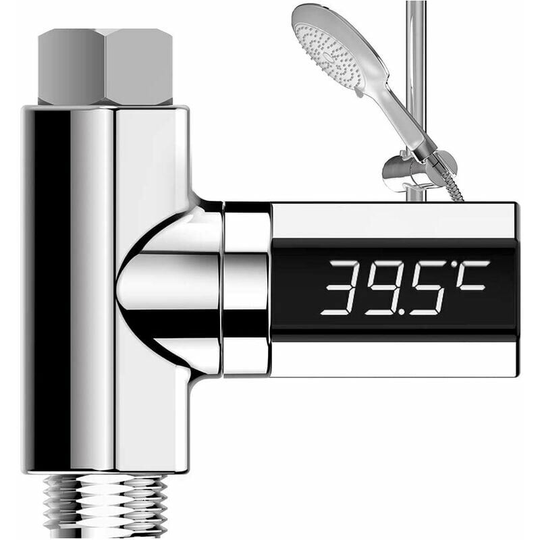 Qersta - Digital Shower Thermometer with led Display Celsius Temperature Display Water Temperature Control for Baby Care
