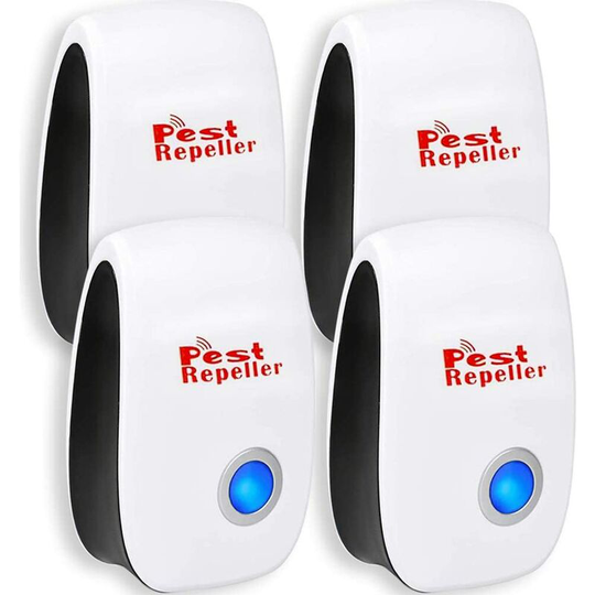 Perle Rare - Ultrasonic Repellent, 2020 Anti Mosquito, Insects, Rats, Ant, Cockroach, Spiders, Effective Rodent Repellent. No Smell No Harm, 100%