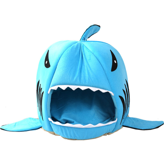 Shark Shape Dual Purpose Soft Cotton Cats Dogs House and Pad Pet Supplies
