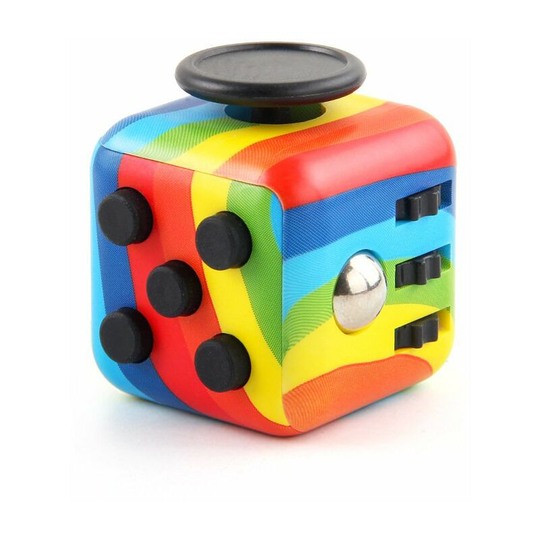 Rainbow Decompression Toys, Anti-Stress Toy Stress Cube for Kids and Adults
