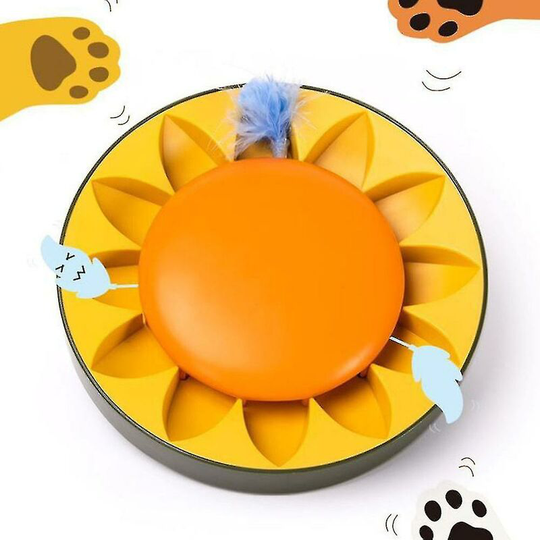 Smart Sensing Sunflower Cat Toy Automatic Cat Stick Interactive Training Toys -