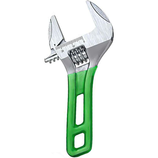 Aougo - Adjustable Wrench, 0-40mm Wide Jaw Wrench, Wide Mouth Wrench with Short Handle, Multifunctional Lightweight Pipe Wrench for Home Bathroom
