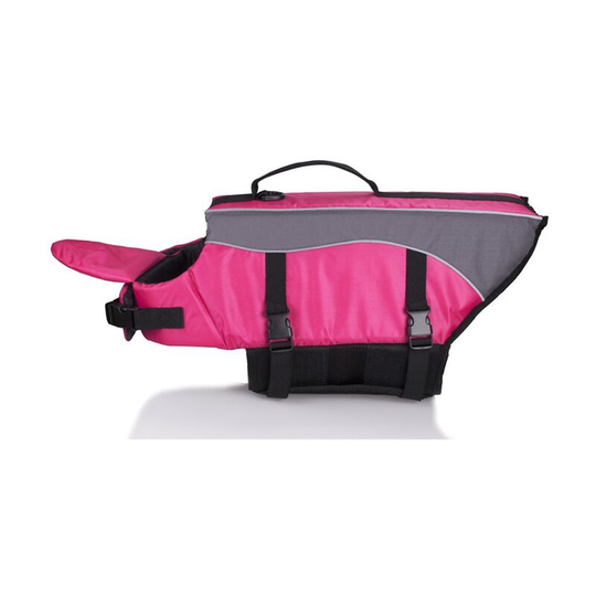 Life Jackets Color Pet Life Jacket Adjustable Size Dog Lifesaver Safety Reflective Vest for Swimming Surfing Boating Hunting(Rose Red-M)