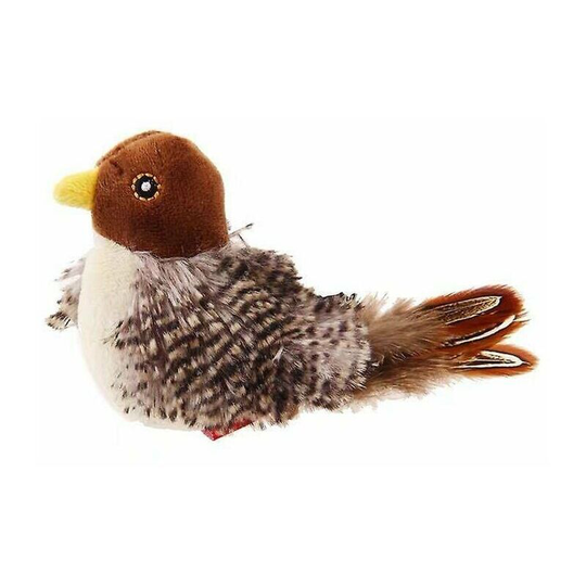 Pet Plush Toy Simulation Singing Bird Mouse Parrot Funny Cat Toy Funny Cat Molar Stick (a)