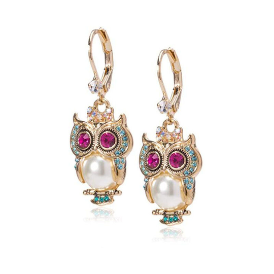 Owl Baguette Fashion Earrings