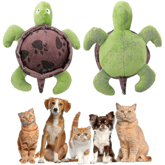 Pet Squeaky Toys For Dogs Cats, Cute Tortoise Shape Dog Plush Toy, Soft Cat Chewing Toy For Teething
